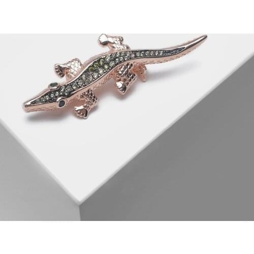 Amorita boutique Alligator pin fashion flash animal brooch