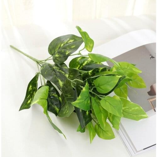 1PC Artificial Grass Plastic Plant 13 Style Fake Leaf Flower Wedding Flower Arrangement Christmas Home Decoration