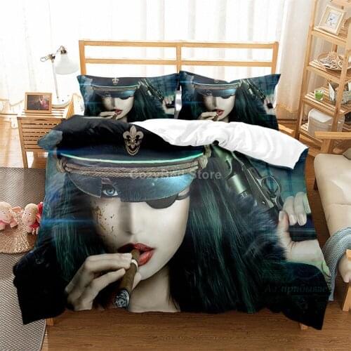 Cool Girls Bedding Set African Beauty 3d Duvet Cover Sets Comforter Bed Linen Twin Queen King Single Size Fashion Luxury Gift