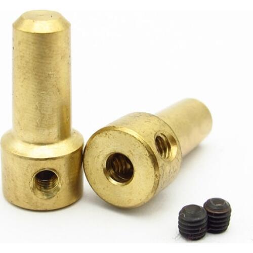 Brass B10 JT0 Drill Clamp Chuck Coupling Connector Sleeve Connecting Rods For 2.35mm 3.17mm Motor Shaft