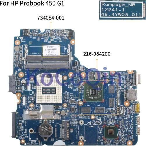 KoCoQin Laptop motherboard For HP Probook 440 G1 450 G1 Mainboard 12241-1 734084-001 734084-501 SR17D 216-084200