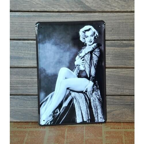 50pcs/lot Metal Sign shabby chic Vintage movie star Series Metal Painting Iron Wall Mural for Bar/Coffee/Restaurant Home Decorat