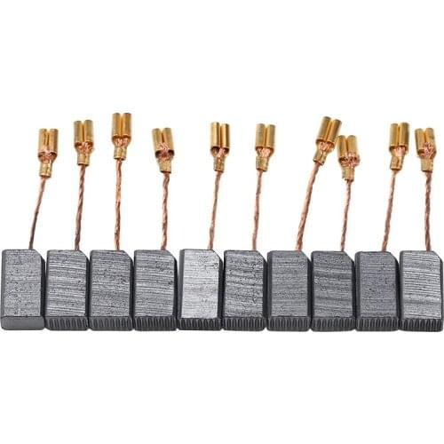 20pcs/Lot Black Conductive Carbon Motor Brushes Set For Electric Drill 100mm Angle Grinder with Copper wire 6mm*8mm*14mm Mayitr