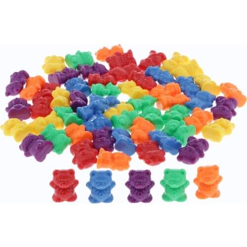 Sorting Counting Bears Set in 6 Bright Colors Fun Educational Toy for Toddler