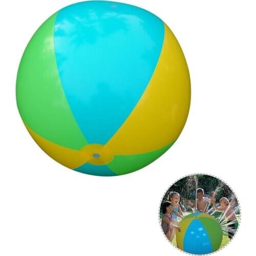 Outdoor Inflatable Ball Sprinkler Beach Pool Ball Toy Multicolor Sprayer Kids Toy for Kids Christmas Gift