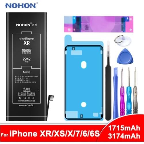 NOHON Phone Lithium Battery For iPhone XR XS X Xr Xs 7 6 6S Replacement Bateria For iPhone7 iPhone6 iPhone6S iPhoneX Batteries