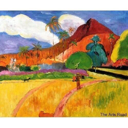 New Arrivals Hand-painted Landscape Art Painting Tahitian Mountains, 1893 by Paul Gauguin Home Decor Art