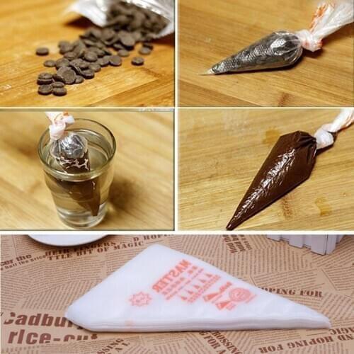 Disposable bag Piping Icing Nozzle Fondant Cake Decorating Pastry New 100Pcs apr7_35