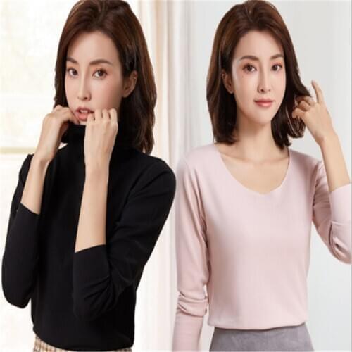 Autumn and Winter new Ladies Comfortable and Seamless thermal Underwear bottoming shirt thermal clothing ladies underwear