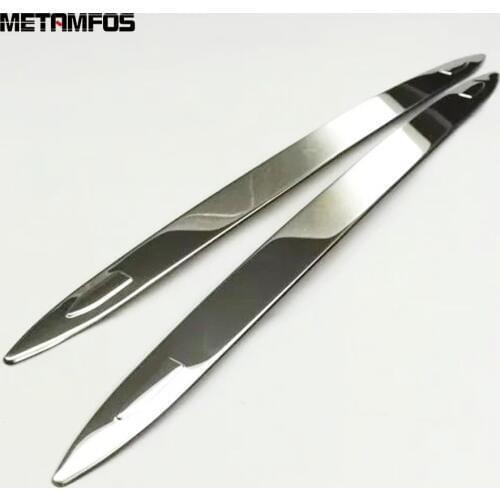 For Honda Civic Sedan 2016-2018 2019 Stainless Steel Front+Rear Corner Bar Bumper Molding Trim Exterior Accessories Car Styling