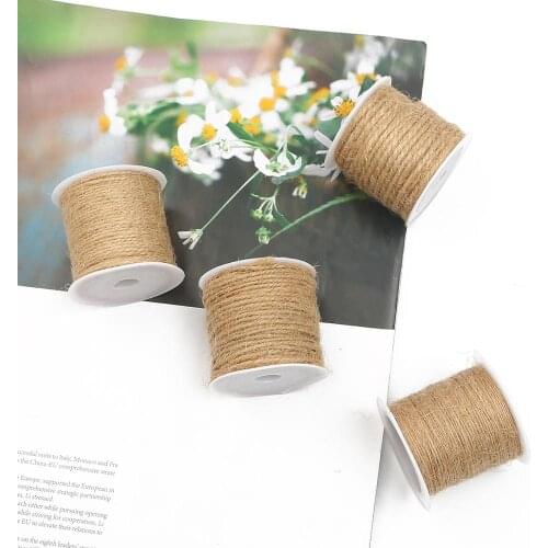 5-15M Natural Jute Twine Burlap String Hemp Rope Presents Packing ing DIY Party Scrapbooking Thread Florists Craft Decoration