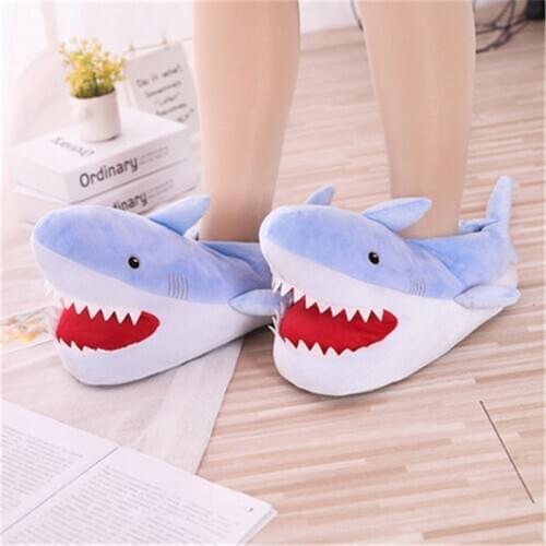 Cute Slippers Funny Home Shoes Men Shark Slippers Warm Indoor Shoes Mens Fuzzy Slippers Unisex Bedroom Shoes Fluffy Slippers