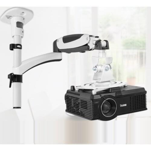 DL-PR03-CL universal projector ceiling mounted bracket stand gas spring aluminum 0-6.5kg with hook tray and 1/4 inch screw