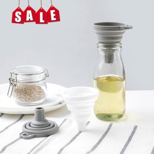 1PC Silicone Folding Telescopic Long Neck Funnel Creative Household Liquid Dispensing Mini Funnel Kitchen Bar Tool Supply Gadget