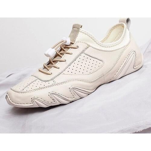 2021 Mens Genuine Leather Leather Shoes Loafers Classic Octopus Casual Shoes Quality Men Flats Lace-Up Driving shoes