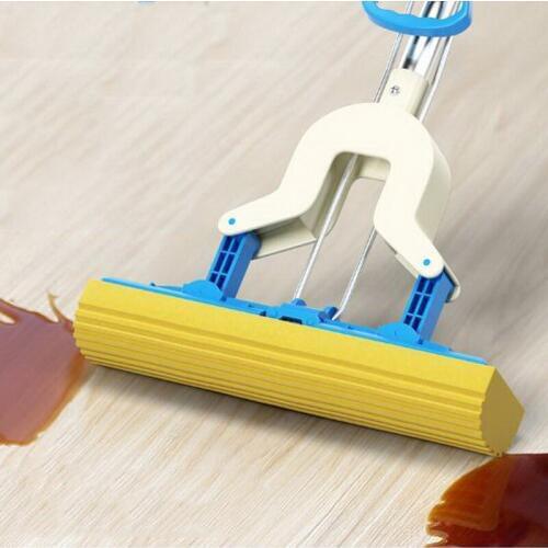 341217/Stainless steel rod rubber elastic cotton mop water, microfiber mop head Fold the sponge mop water