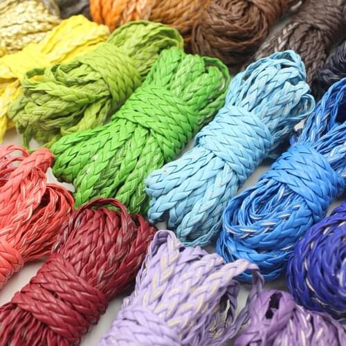 5 meters /lot Colorful Flat PU Leather Bracelet Findings 5mm flat Leather Cord String Rope DIY Necklace Bracelet Making