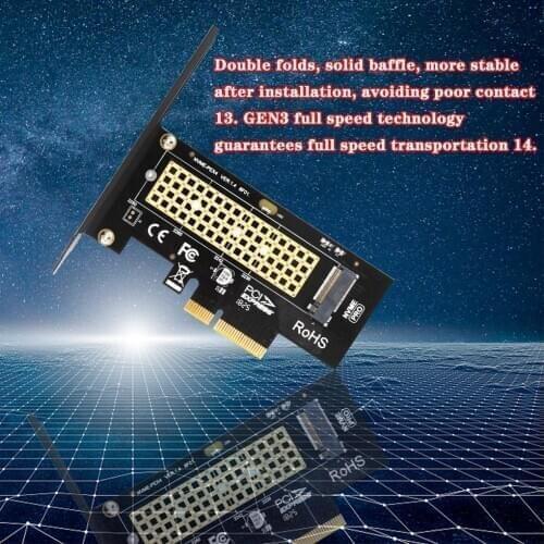 M.2 NVMe SSD NGFF to PCIE X4 adapter M Key interface card Support PCI-e PCI Express 3.0 x4 2230-2280 Size m.2 m2 pcie adapter