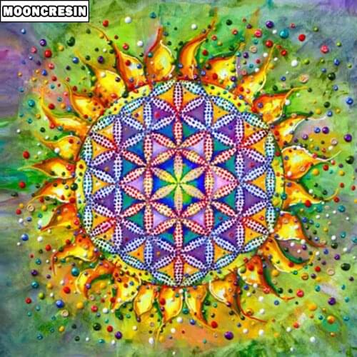 Full Square Drill 5D Diy Diamond Painting Mandala Handmade Flowers Diamond Embroidery Cross Stitch Mosaic Decor Home Kit Gift