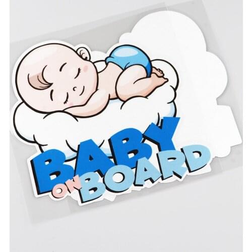 Car Stickers Decor Motorcycle Decals Sleeping Baby Decorative Accessories Creative Sunscreen Waterproof PVC,14cm*14cm