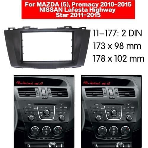 Car Radio frame Audio Fascia For MAZDA (5) Premacy 2010 NISSAN Lafesta Highway Star 2011 Radio Fascia Panel Installation Adapter
