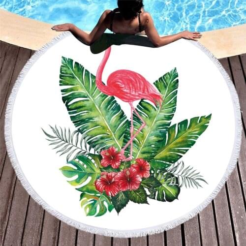 Free shipping Novelty Gift Fringe Tassel Large Swim Bath beach towel Blanket Tropical Plant Palm Flower Pineapple Flamingo Print