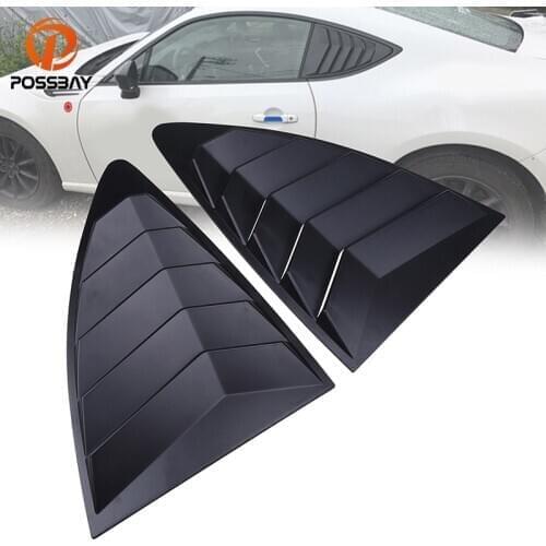 POSSBAY 1 Pair Rear Window Louver Cover Automobiles Window Shutters ABS Plastic Rear Window Decoration for Subaru BRZ 2012-2020