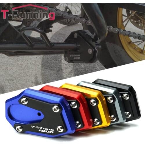 LOGO For SUZUKI V-STROM 1000 VSTROM 1000/XT DL1000 2014-2020 Motorcycle CNC Kickstand Foot Side Stand Extension Pad Plate