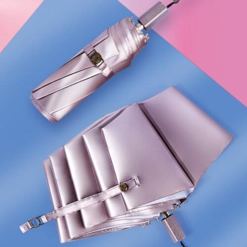 8K Double Layer Color Coating Umbrellas Three Folding Men Umbrella Rain Women Anti-UV Windproof Manual Umbrella Luxury Parasol