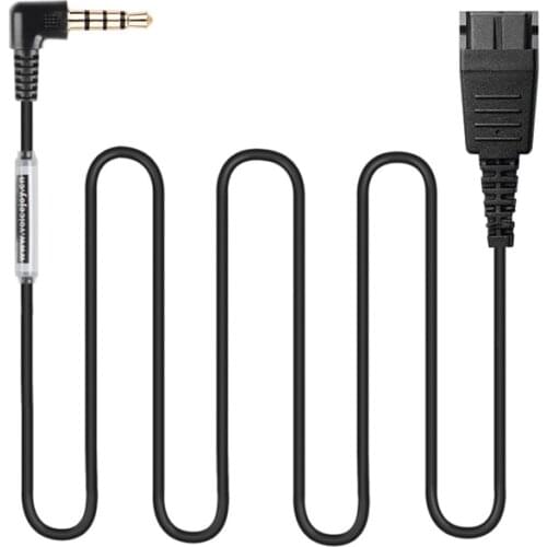 Headset QD (Quick Disconnect),Compatible with Jabra Headset.QD Cable with Single 3.5mm Plug for Smartphones Mobile Phones