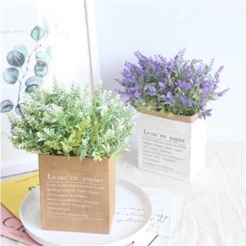 Artificial Plants Simulation Green Grass Fake Plant Decorate Flowers For Wedding Home Garden Plastic Plant Simulation Grass