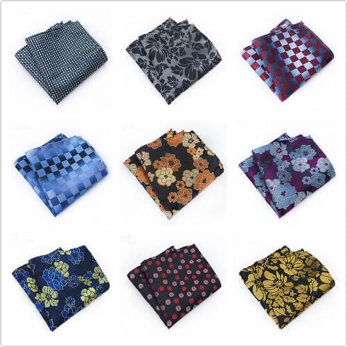 New25*25CM Pocket Square Paisley Floral Plaid Style man gift business suit