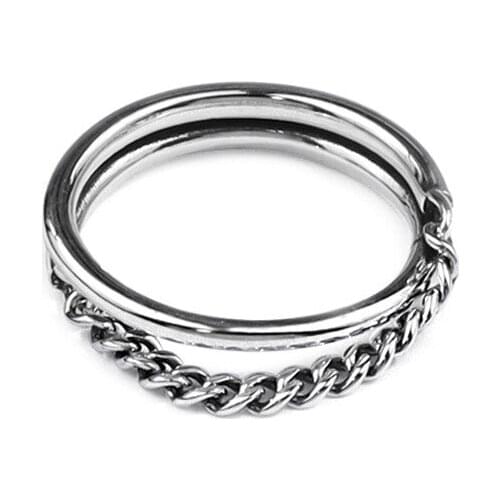 TUNGSTE Retro Silver Color Chain Finger Rings for Women Punk Cool Hip-Pop Line Multi-layer Ring Gifts