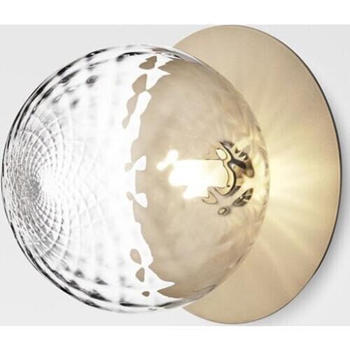 Nordic modern simple living room glass wall lamp Art Hotel bedside bathroom mirror decoration wall lamp