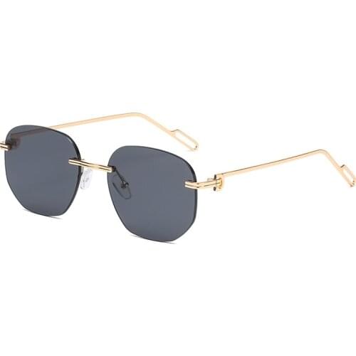 2021 new small frame rimmed sunglasses men and women fashion hip-hop glasses European and American trend sunglasses 3089