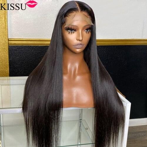 Long Hair Wig 30 Inch Bone Straight Lace Front Wig PrePlucked Lace Frontal Human Hair Wigs For Women Brazilian 4x4 Closure Wig
