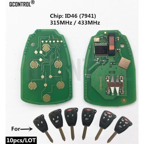 QCONTROL Car Remote Control Key Circuit Board for DODGE/Chrysler/JEEP Liberty Wrangler Commander Patriot Compass Grand ID46 Chip