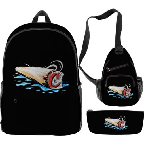 Backwoods Cigar Backpack 3pcs/set Women Men Oxford Waterproof Outside Travel Bicycle Backpack Teenager Boys Girls Schoolbag