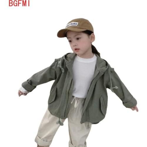 Boys Girls Korean Childrens Clothing Spring Autumn New Cotton Hooded Casual Windbreaker Childrens Windproof kid Hip-hop Jacket