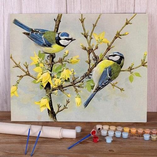 Animal Bird DIY Painting By Numbers Set Acrylic Paints 40*50 Oil Painting Decorative Paintings Adults Wholesale Wall Drawing