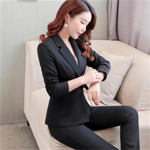 2018 Workwear Womens two-piece suit Ladies Office Set suit Womens Outerwear OL suits Jackets Womens suits Interview Overalls