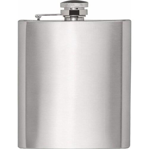 AHTOSKA Polished Glossy Rectangle Stainless Steel Pocket Hip Alcohol Flask 8 oz