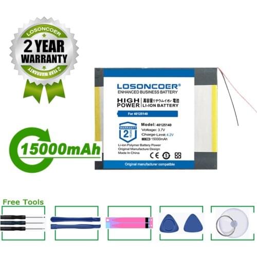 LOSONCOER Battery 40125140 15000mAh with Plug for Air CH, Tablet PC Battery ,Perfect Quality of Lar