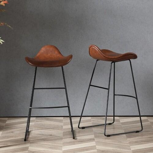 Bar Stool Nordic Designer Personality Bar Chair Retro High Stool Light Luxury Cafe Front Desk Bar Chair
