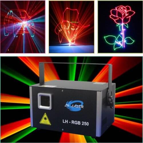 Free Shipping ILDA Pc control RGB Full Color Animation Stage Laser Lights for KTV Xmas