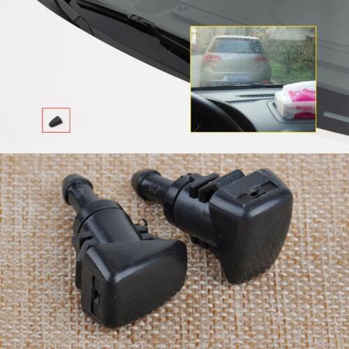 CITALL 2X Windshield Washer Wiper Water Spray Nozzle For Chrysler 300 PT Cruiser Dodge Charger Grand Caravan Jeep Compass 2 hole