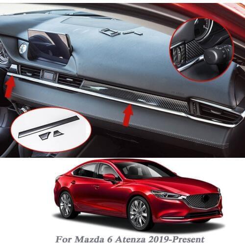For Mazda 6 Atenza 2019-Present Car Styling Central Control Decoration Strip Trim Sequins Sticker Interior Moulding Accessories