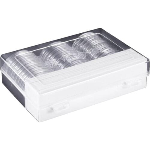 46 mm Coin Capsules Holder and Protect Gasket Coin Holder Case Box for Coin Collection Supplies (8 Sizes, 30 Pieces)