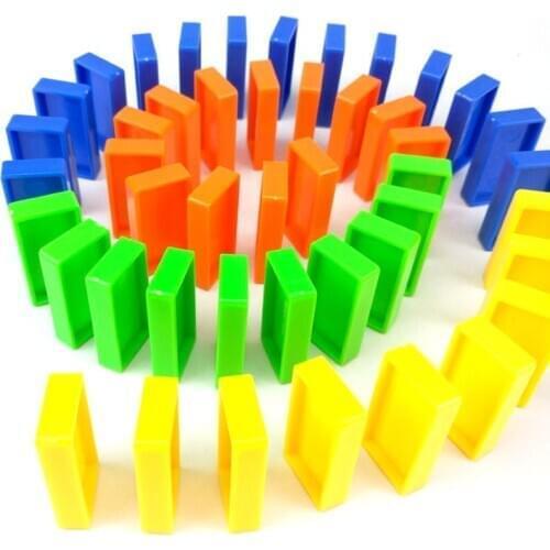 Child Domino Brick Educational Toy Set Kids Colorful Plastic Dominoes Blocks Game Toys Set For Children Kids Gift Train Plastic