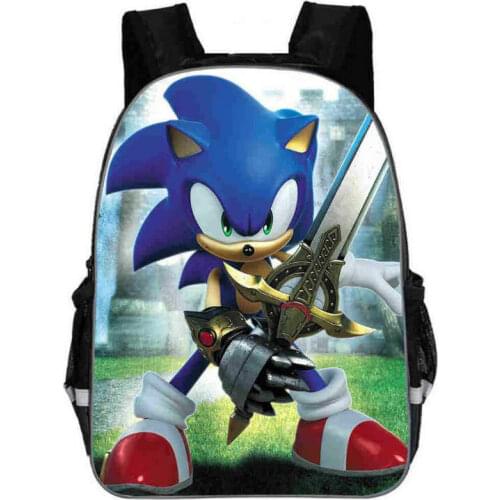 11/13/16 Inch SONIC RACING Backpacks For Kids Cartoon Printed School Bags Boys Girls Primary Schoolbag Students Backpacks Gifts